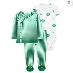 Carter's Child of Mine Baby Unisex St. Patrick's Outfit Set, 3-Piece, Size 0-3m